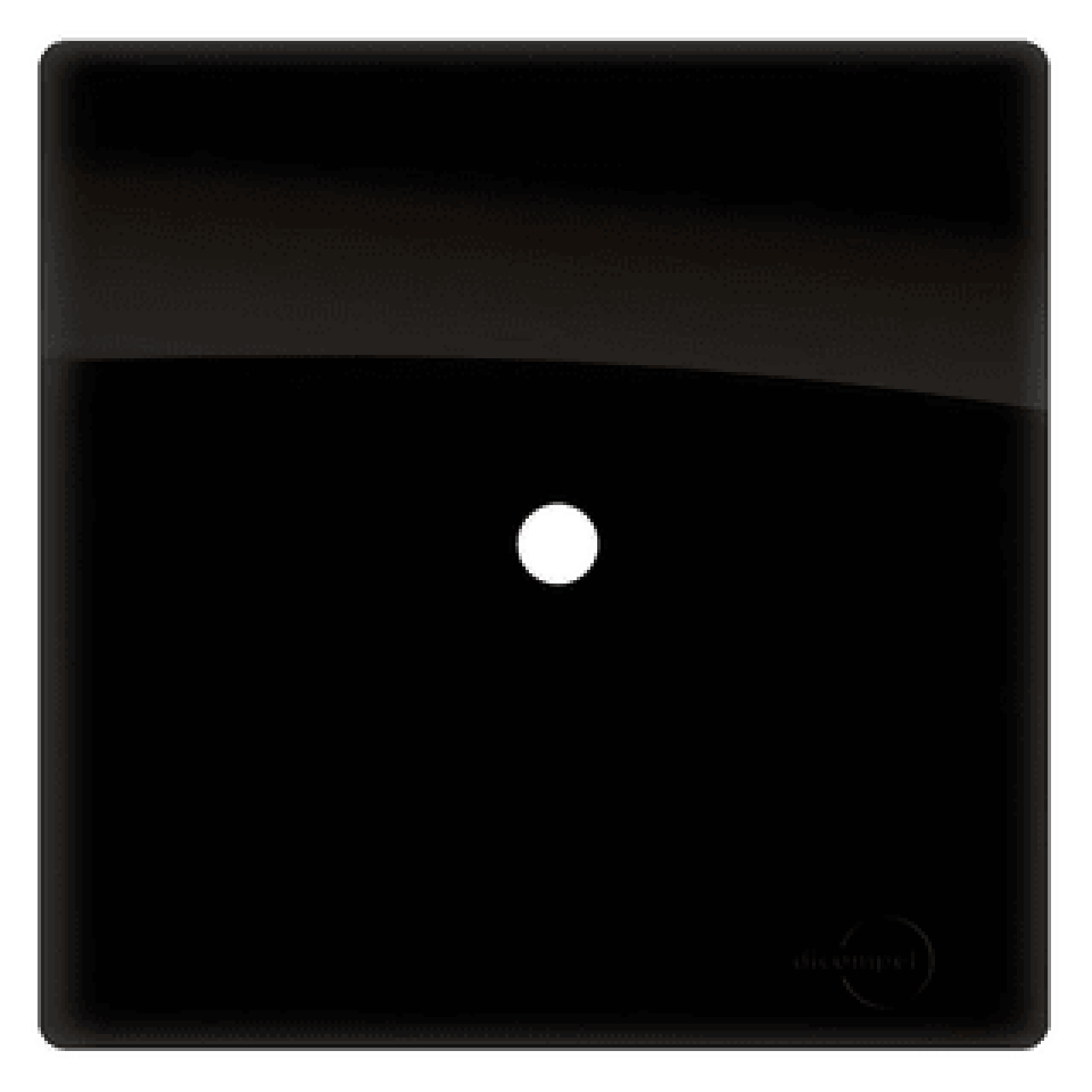 Placa 4x4 Com Furo Preto Brilhante Novara