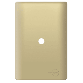 Placa 4x2 Com Furo Novara Dourado