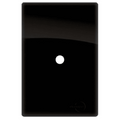 Placa 4x2 Com Furo Preto Brilhante Novara