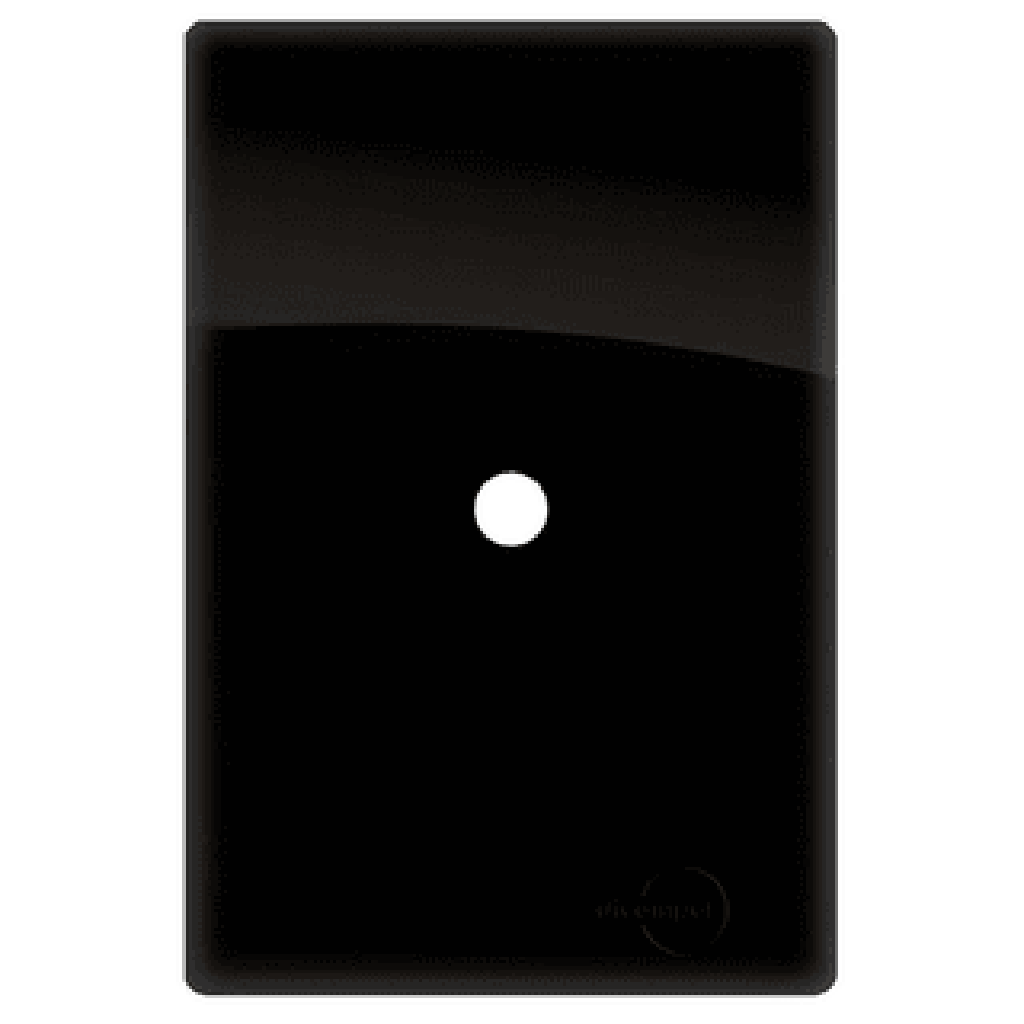 Placa 4x2 Com Furo Preto Brilhante Novara
