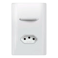 Interruptor 1 Tecla Simples com Tomada 10A Total White