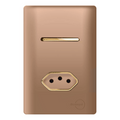 Interruptor Paralelo + Tomada 20A Novara Ouro Rose Gold