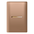 Interruptor Único Paralelo Horizontal Ouro Rose Novara Gold