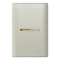 Interruptor 1 Tecla Paralela Champanhe com Gold