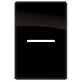 Placa 4x2 p/ 1 Interruptor Horizontal Preto Brilhante Novara