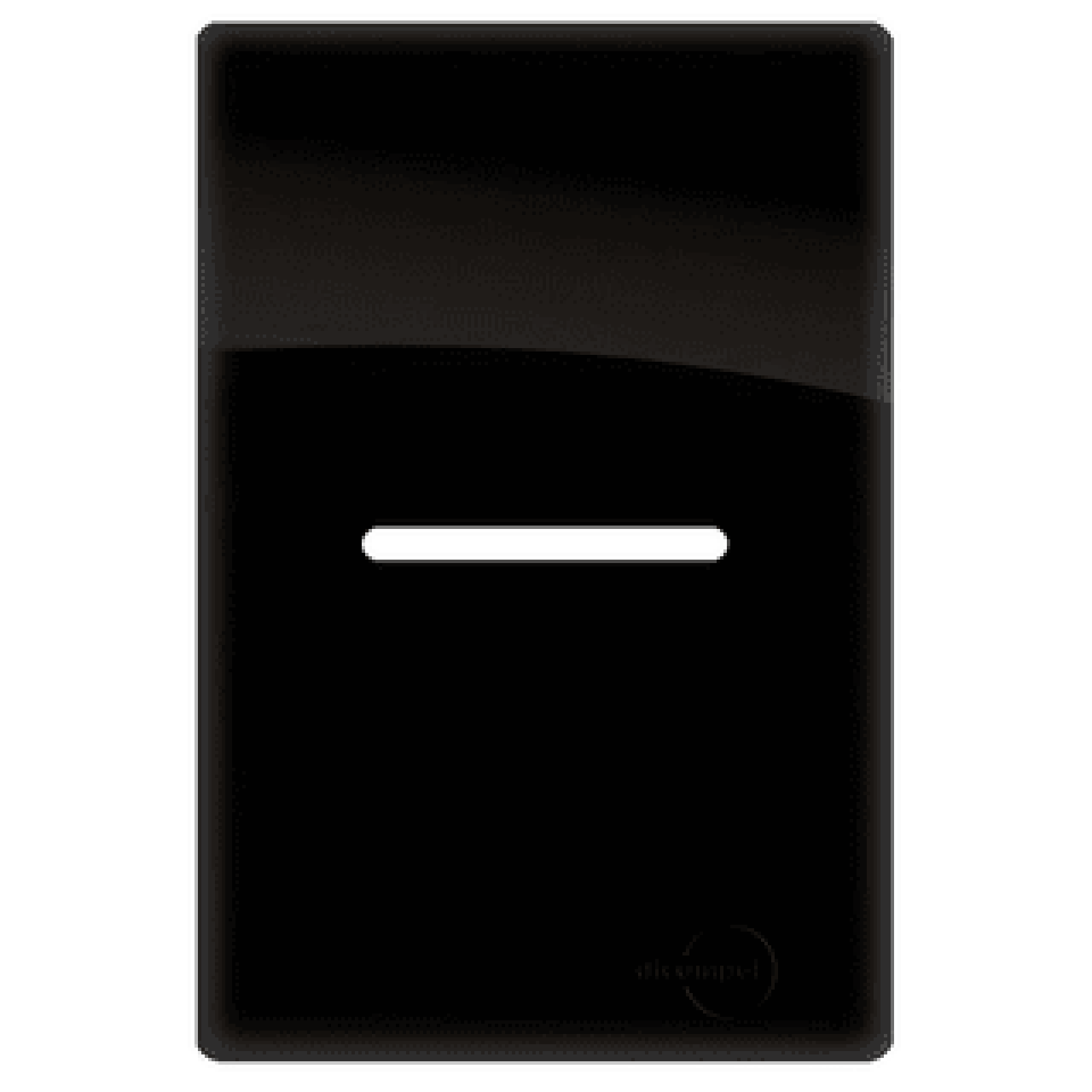 Placa 4x2 p/ 1 Interruptor Horizontal Preto Brilhante Novara