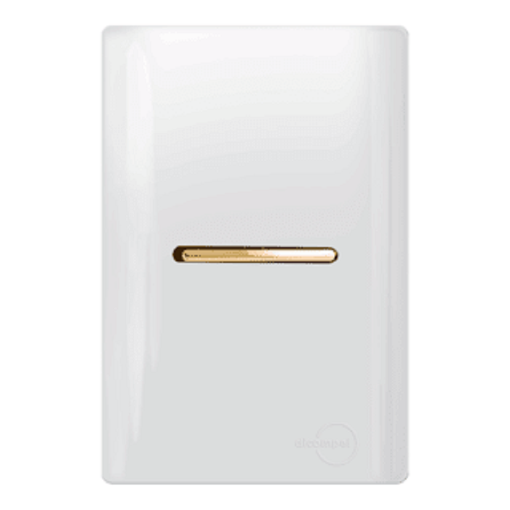 Interruptor Simples Branco Novara Gold