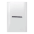 Interruptor Simples Horizontal Branco com Cromado