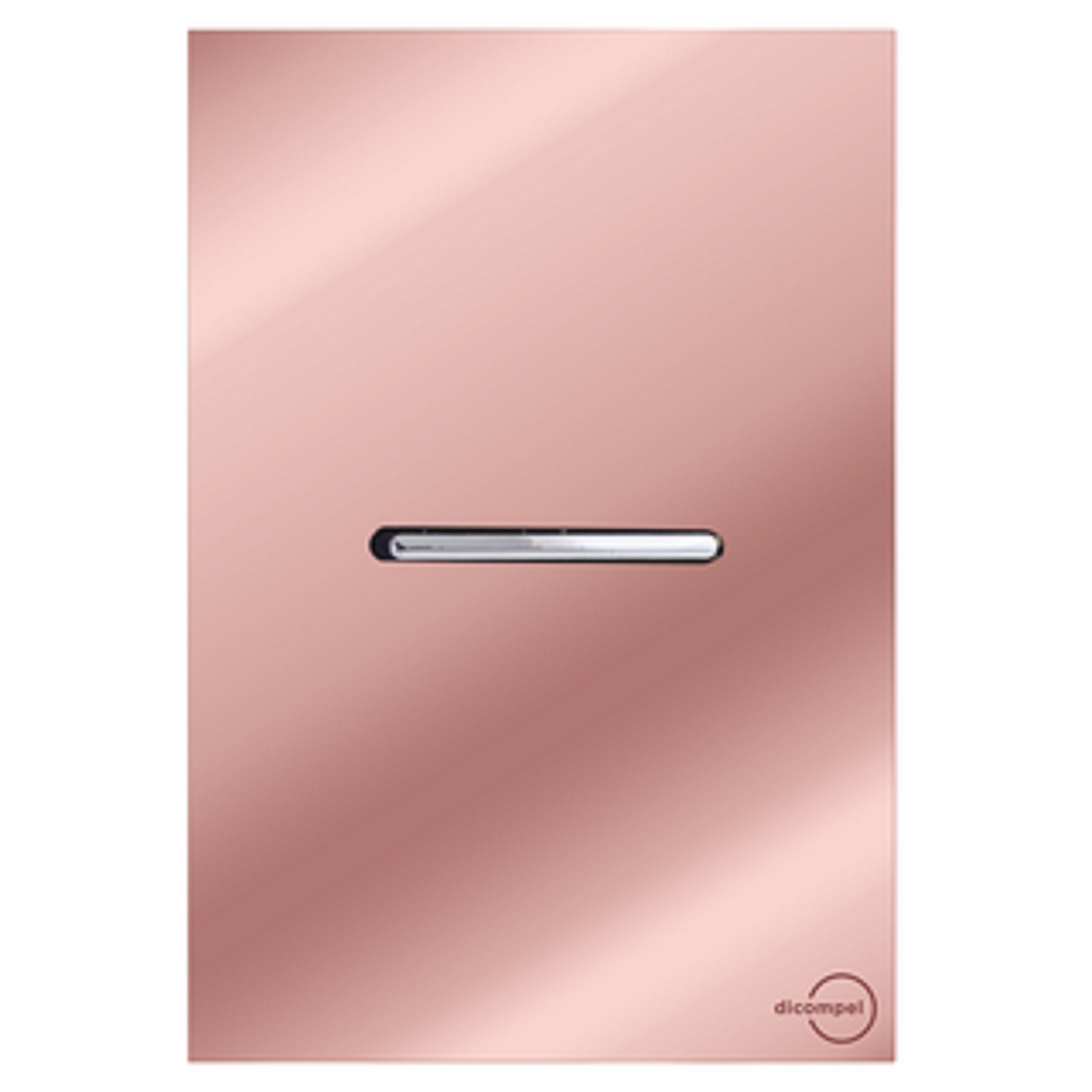 Interruptor 1 Tecla Paralela Horizontal Novara Glass Ouro Rosé