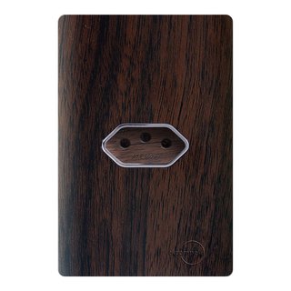 Tomada 10a Novara Tabaco Cor Madeira