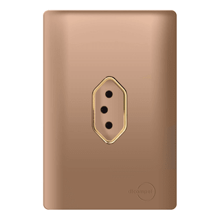 Tomada Vertical 20A  Novara Ouro Rose Gold