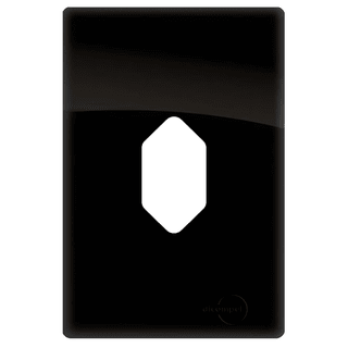 Placa 4x2 p/ 1 Tomada Vertical Preto Brilhante Novara