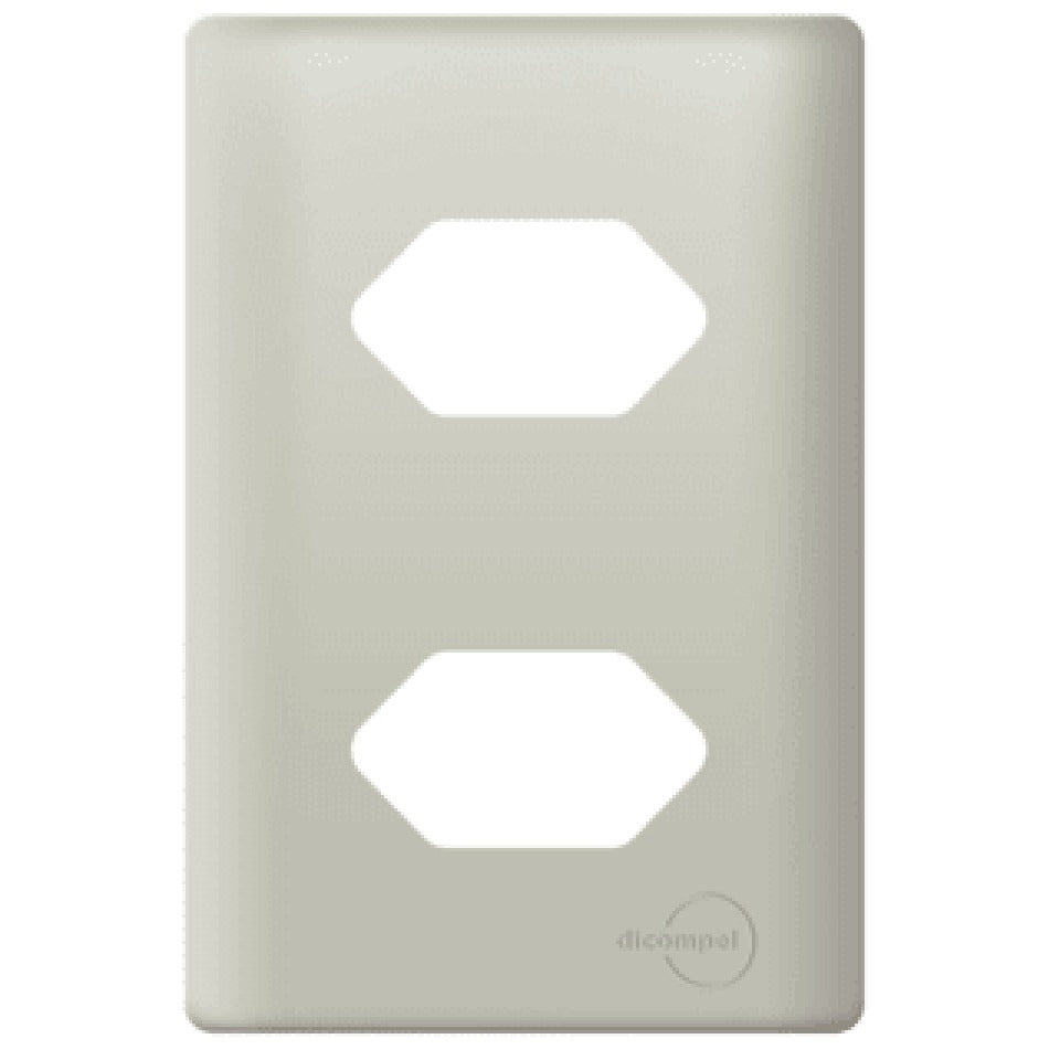 Placa 4x2 P/ 2 Tomada Champanhe Novara