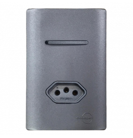 1 Interruptor Simples Com Tomada 20A Preto Grafite Total