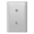 Duplo Conector de Antena 4x2 Prata Novara