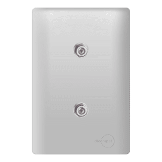 Duplo Conector de Antena 4x2 Prata Novara