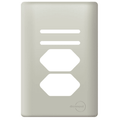 Placa 4x2 P/ 2 Tomadas + 2 Interruptores Champanhe Novara