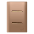 Interruptor Duplo 1 Simples + 1 Paralelo Ouro Rose Novara Gold