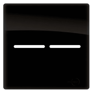 Placa 4x4 P/ 2 Interruptores Preto Brilhante Novara