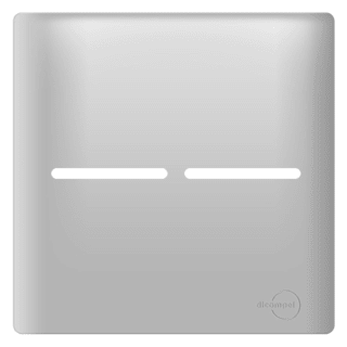 Placa 4x4 P/ 2 Interruptores Prata Novara