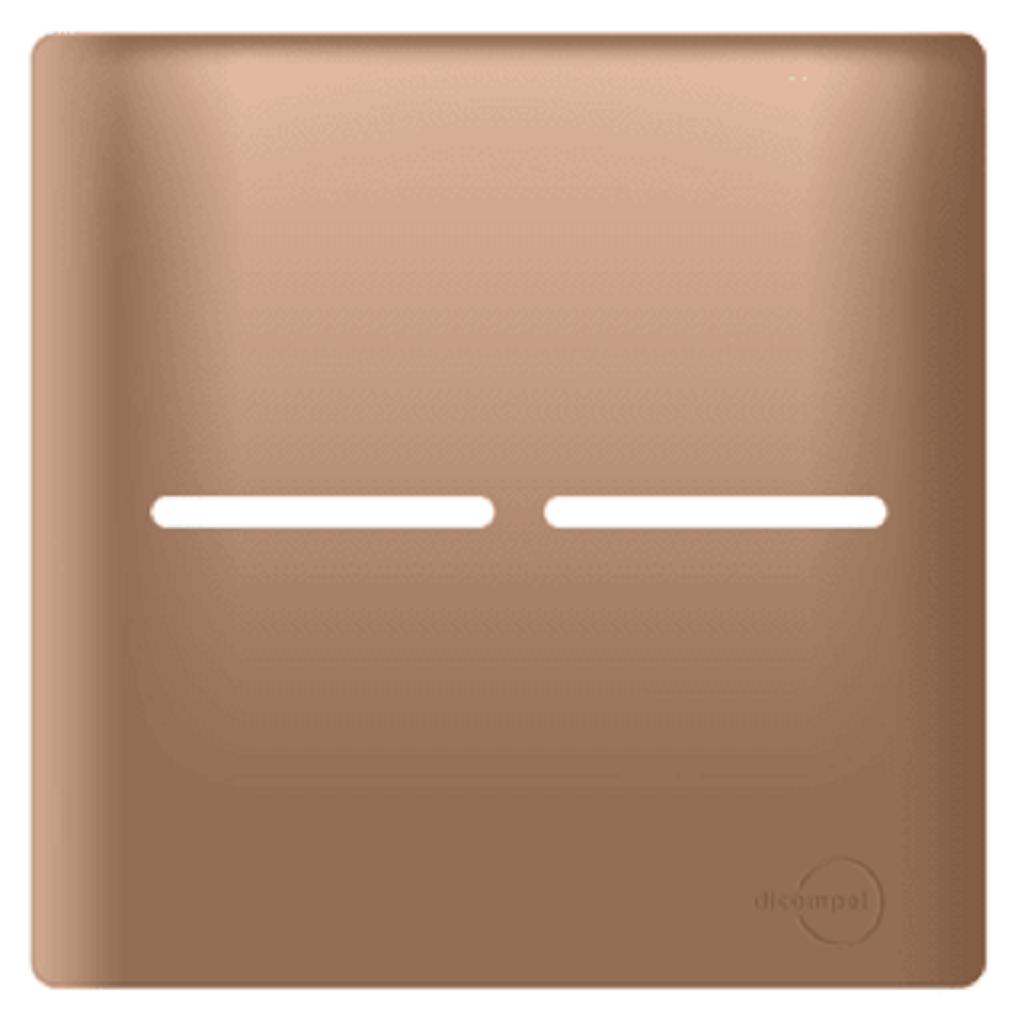 Conjunto 4X4 Com 2 Teclas Simples - Ouro Rosê com Cromado