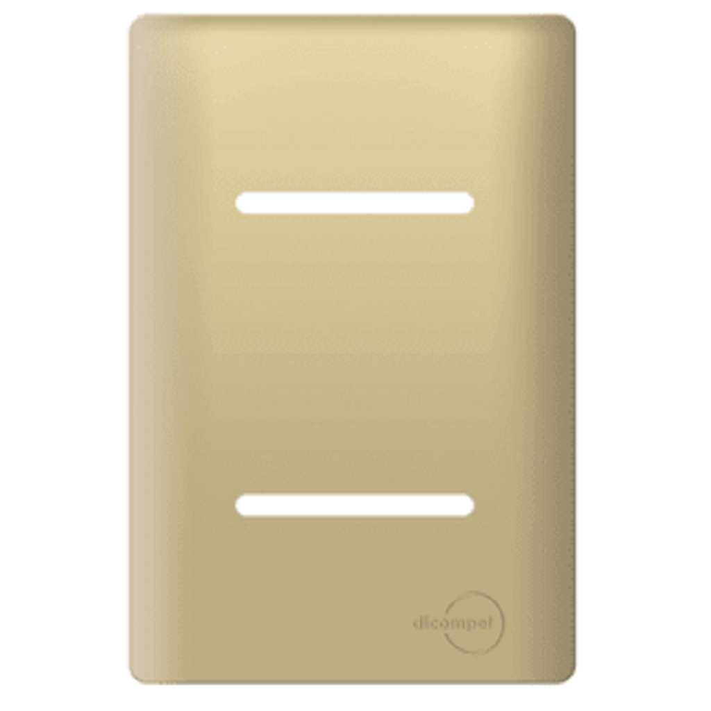 Interruptor Duplo Paralelo Novara Dourado com Gold