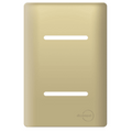Placa 4x2 P/ 2 Interruptores Novara Dourado