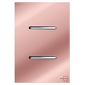 Interruptor 2 Teclas Paralela Horizontal Novara Glass Ouro Rosé com Cromado