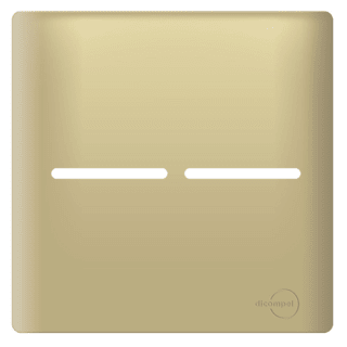 Placa 4x4 P/ 2 Interruptores Novara Dourado