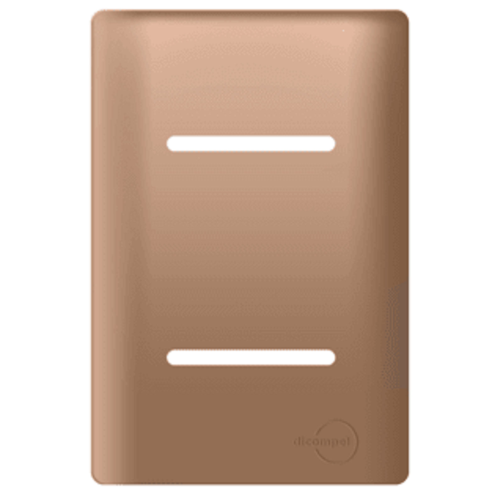 Placa 4x2 p/ 2 Interruptores Ouro Rosê