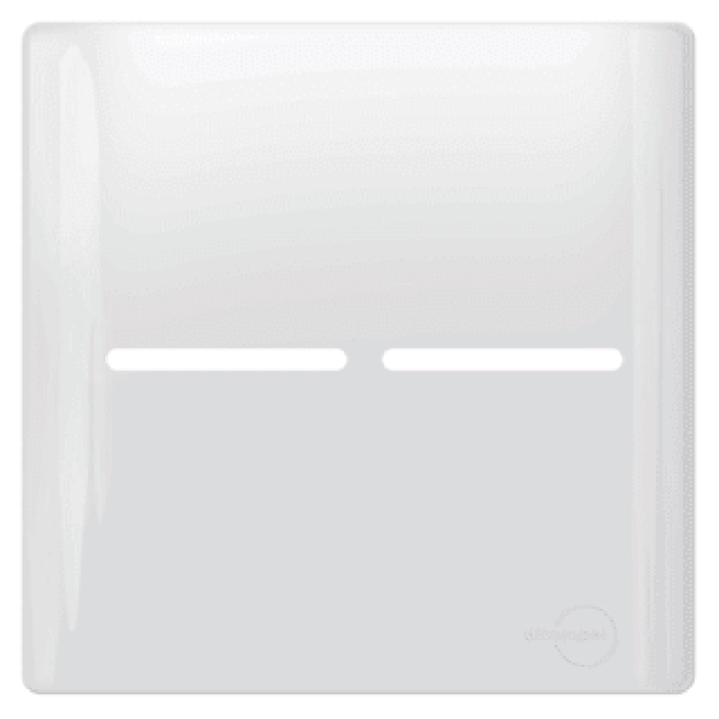 Placa 4x4 P/ 2 Interruptores  Branca Novara