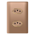 Tomada Dupla 10A  Novara Ouro Rose Gold