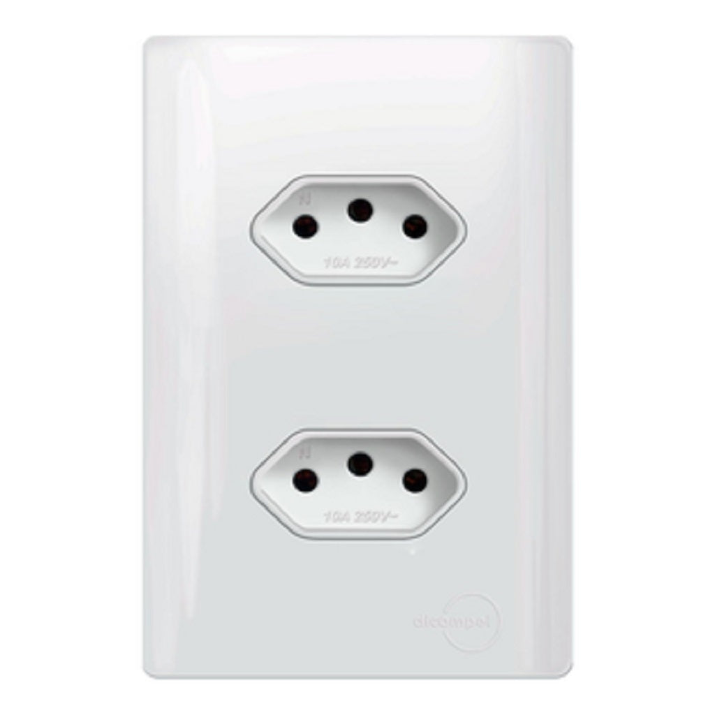Tomada Dupla sendo 1  20A e 1 10A Total White