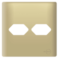 Placa 4x4 P/ 2 Tomadas Novara Dourado
