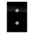 Duplo Conector de Antena 4x2 Novara Preto Brilhante