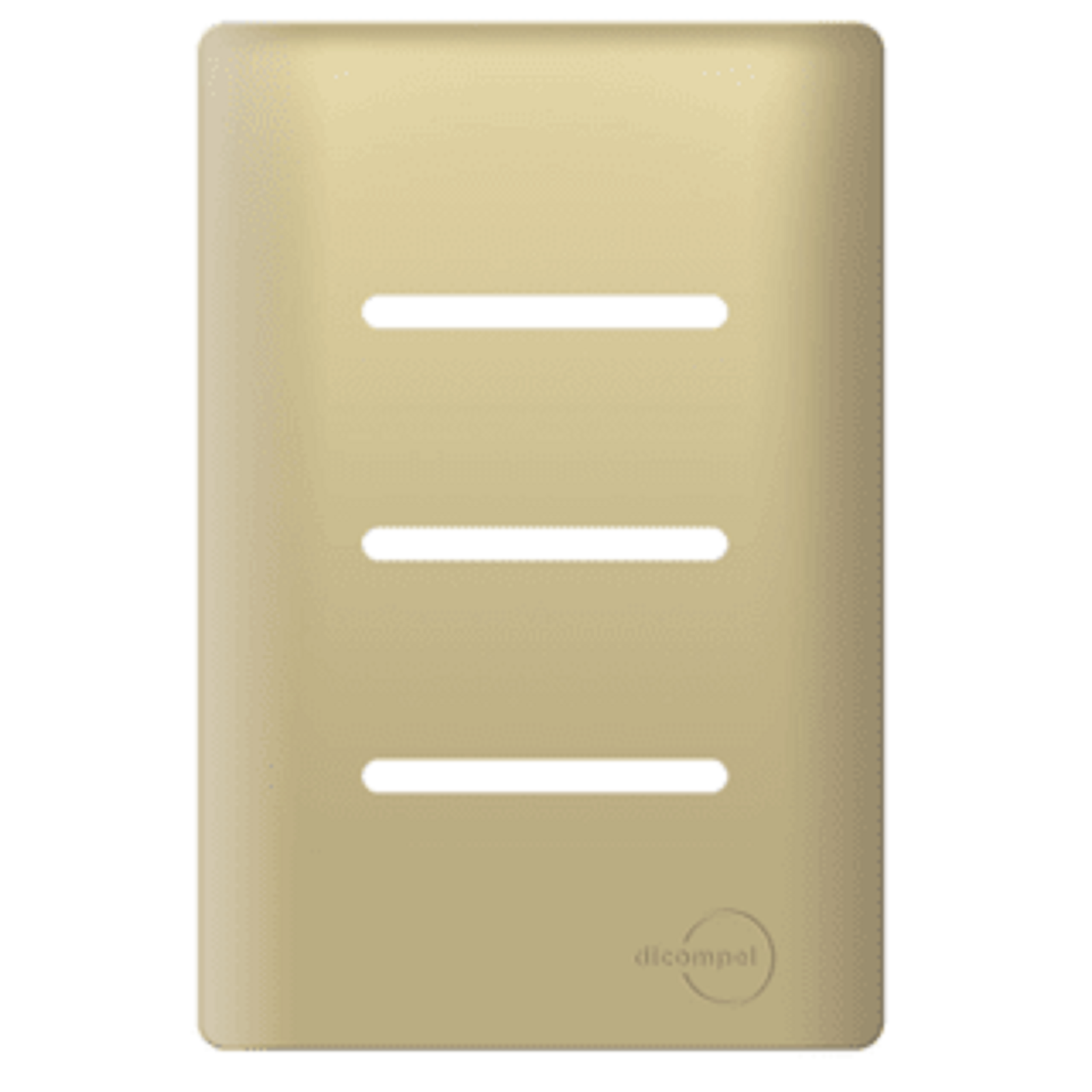 Interruptor Triplo 1 Paralelo 2 Simples Novara Dourado com Gold