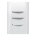 Interruptor Triplo Simples Total White