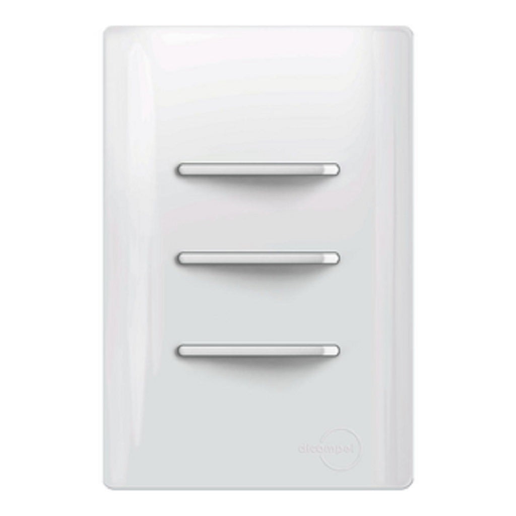 Interruptor Triplo Paralelo Total White