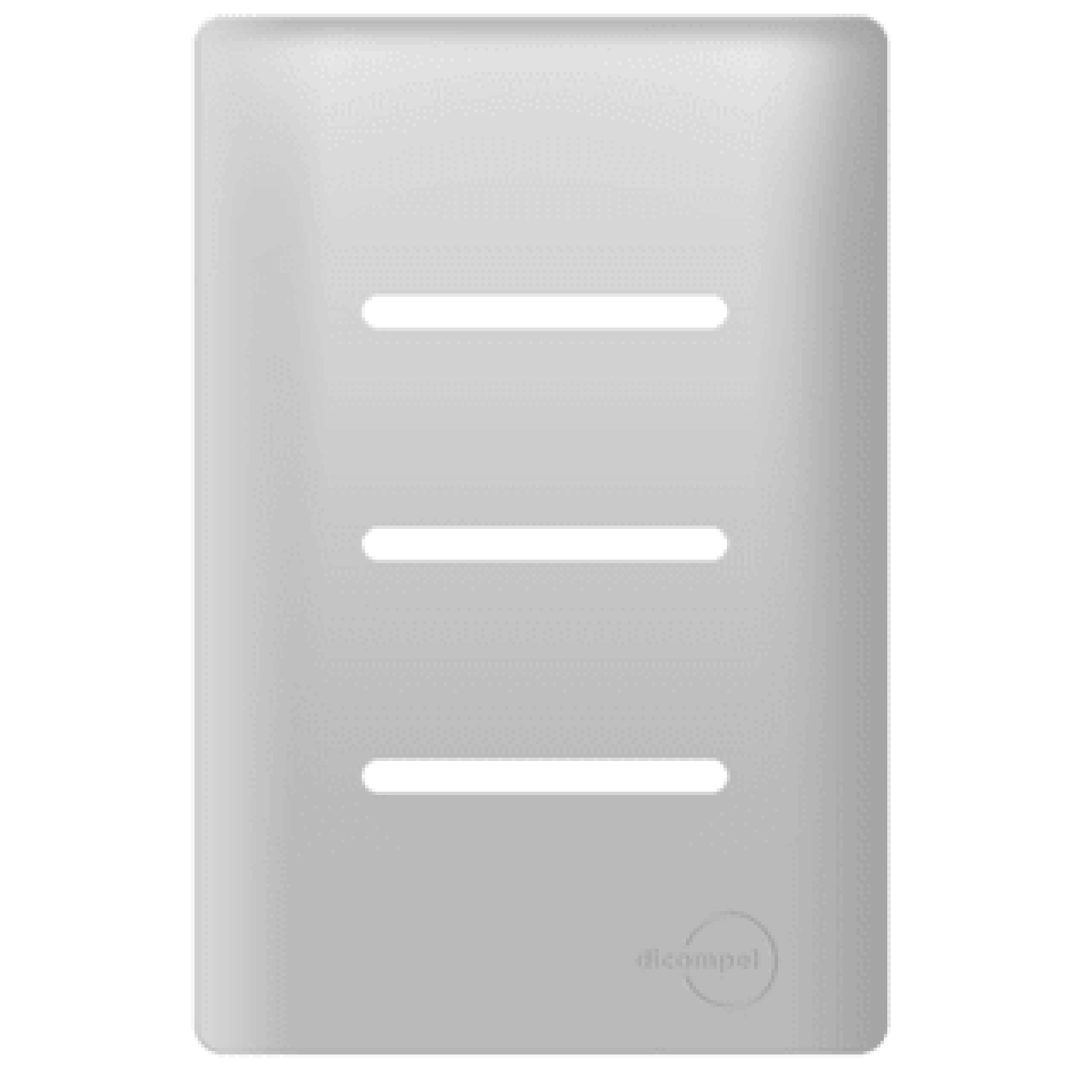 Placa 4x2 p/ 3 Interruptores Prata Novara