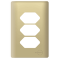Placa 4x2 P/ 3 Tomadas Novara Dourado