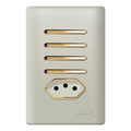 Interruptor 4 Teclas Simples com 1 Tomadas 10A Novara Champanhe Gold 4X2