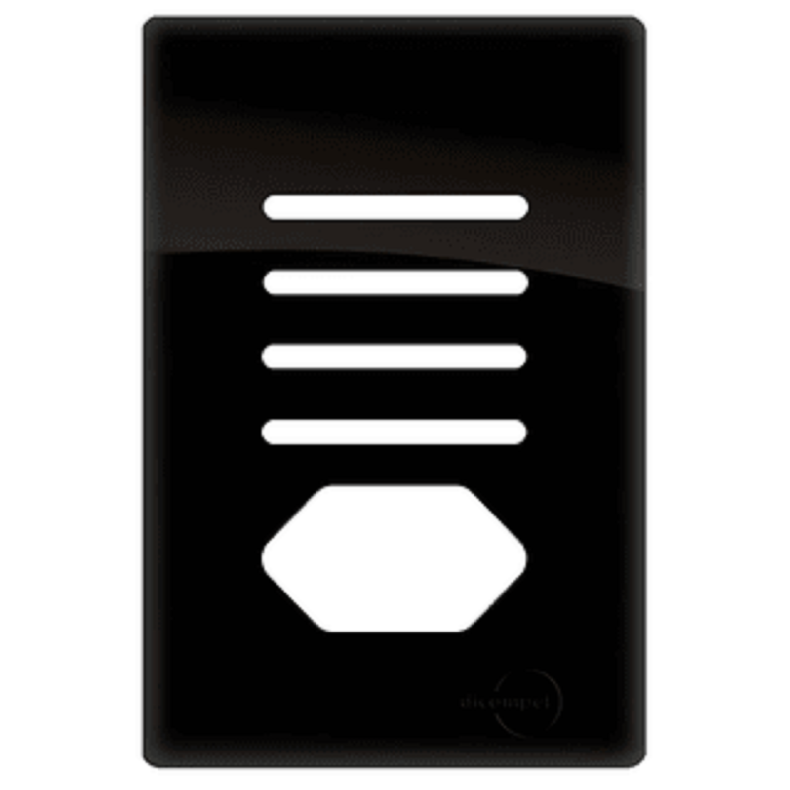 Placa 4x2 p/ 4 Interruptores + 1 Tomada Preto Brilhante Novara