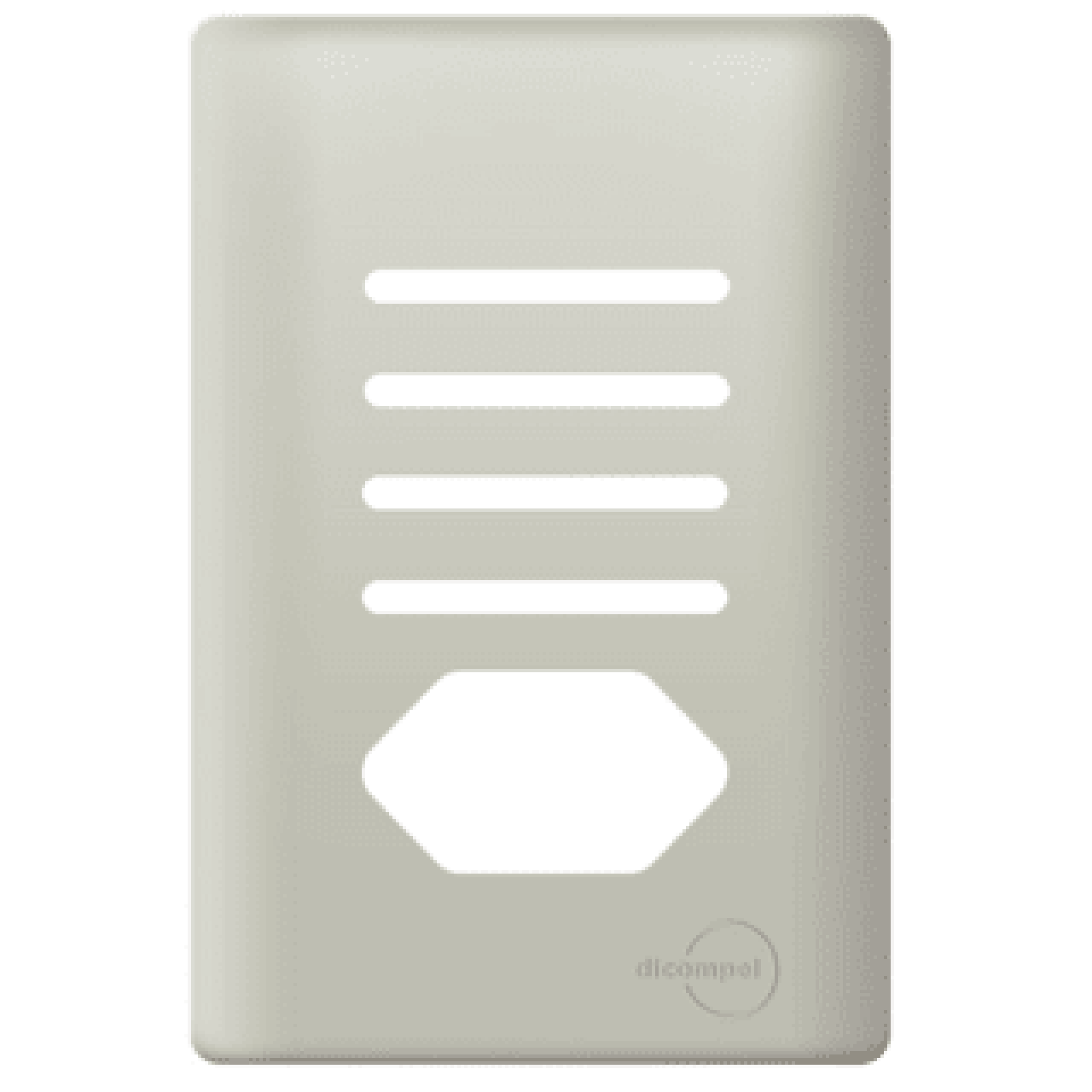 Placa 4x2 P/ 4 Interruptores + 1 Tomada Champanhe Novara