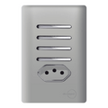 Interruptor 4 Teclas Simples com Tomada 20A Aço com Cromado Novara