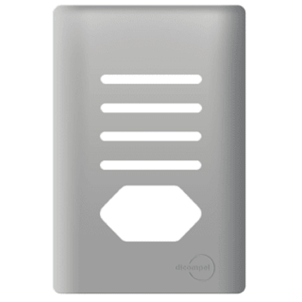 Placa 4x2 P/ 4 Interruptores + 1 Tomada Aço Nova