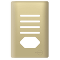 Interruptor 4 Teclas Paralelas e 1 Tomada 20a Novara Dourado com Gold