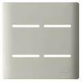 Placa 4x4 para 4 Interruptores + Suporte - Novara Champanhe