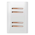 Interruptor 4 Teclas Simples Ouro Rose