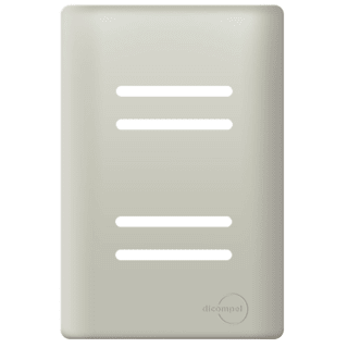 Placa 4x2 P/ 4 Interruptores Champanhe Novara