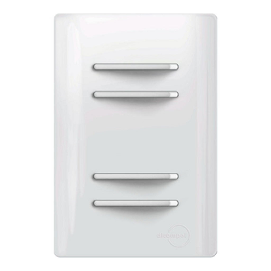 Interruptor 4 Teclas 3 Paralela e 1 Simples Novara Branco Total White